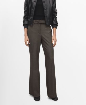 MANGO - Women's Belt Straight-Fit Pants