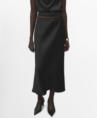 MANGO - Women's Satin Long Skirt