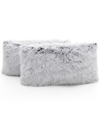 Shaggy 2-Pack Decorative Pillows, 12" x 20" image