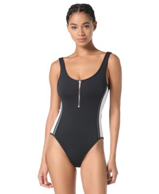 Michael Kors - Women's Zip-Front One-Piece Swimsuit