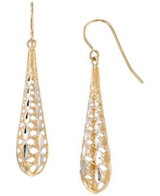 Macy's - Teardrop Dangler Earrings in Gold