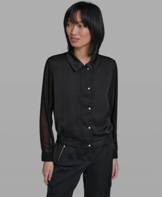 KARL LAGERFELD PARIS - Women's Collared Blouse