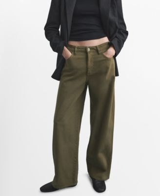 MANGO - Women's Low-Rise Balloon Jeans