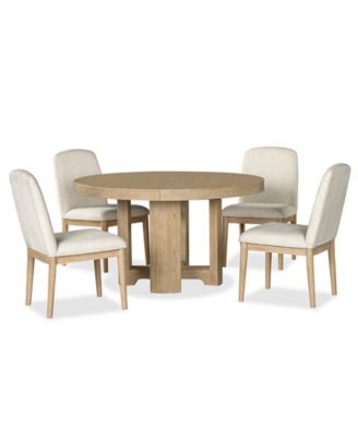 Furniture - Marcel 5-pc. Dining Set (Round Table & 4 Side Chairs)