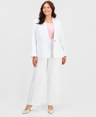 Kasper - Plus Size Pull-On Wide-Leg Pants