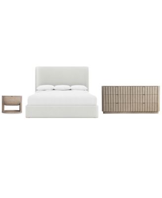 Loggia 3-Pc. Wood King Bedroom Set Bed with Dresser and Nightstand image