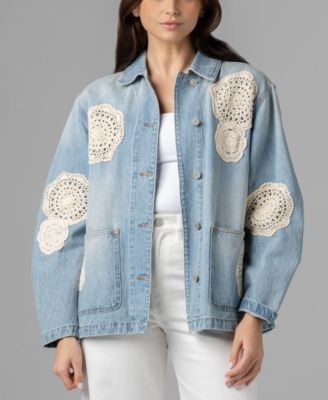 BLANK NYC - Women's Crochet Doily Chore Jacket
