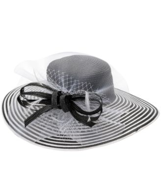 August Hats - Striped Widebrim Hat