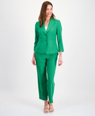 Le Suit - Women's Two-Button Waist-Inset Pantsuit