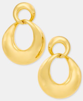 Anne Klein - Puffy Linked Drop Earrings