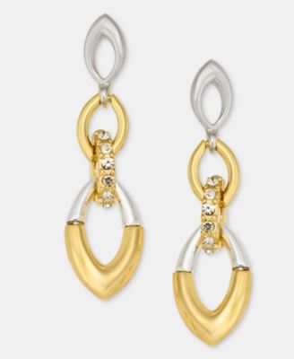 Anne Klein - Pav&eacute; Linked Linear Drop Earrings