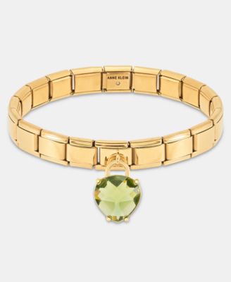 Anne Klein - Crystal Pear-Shape Charm Stretch Bracelet