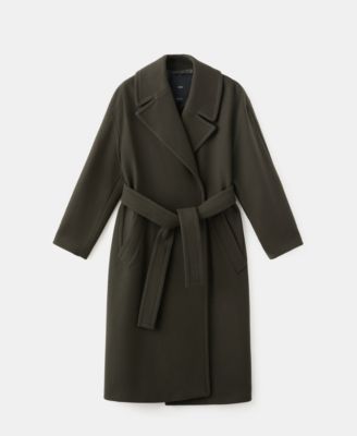 MANGO - Women's Belted Manteco Wool Coat