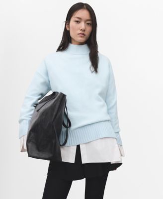 MANGO - Women's Slit Knitted Sweater