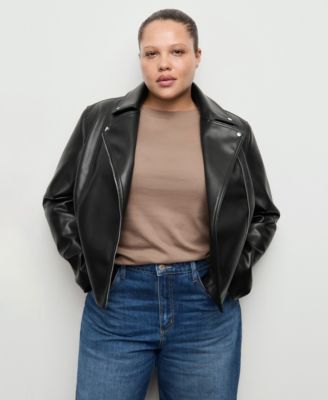 MANGO - Women's Faux-Leather Biker Jacket