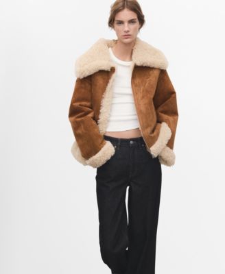 MANGO - Women's Double-Faced Shearling Jacket