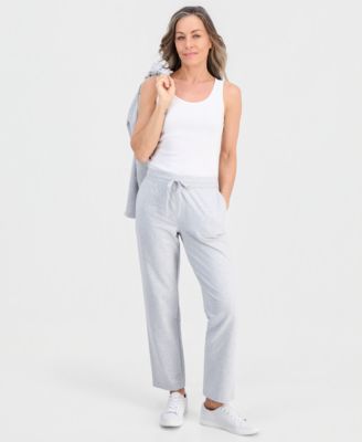 Style & Co - Petite Heathered Knit Drawstring Pants