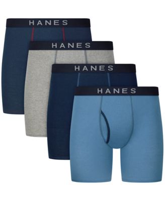 Hanes - Men's Ultimate Ringer Boxer Briefs, 4-Pack