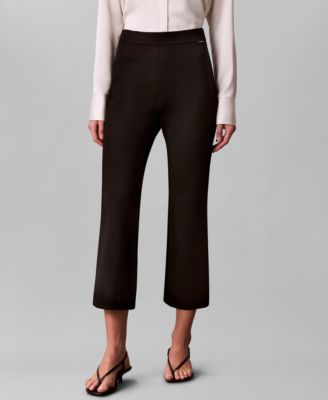 Calvin Klein - Women's Ponte Crop Flared Pants