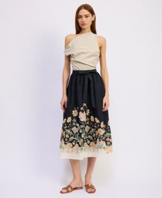 En Saison - Women's Iris Pull-On Midi Skirt