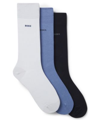 Hugo Boss - Men's Solid Regular Length Socks, 3-Pack