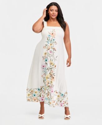 Vince Camuto - Plus Size Thick Strap Square Neck Maxi Dress