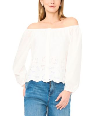 Vince Camuto - Women's Off-The-Shoulder Button Blouse