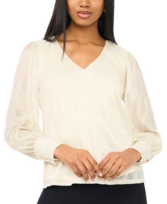 MSK - Women's V-Neck Knit Blouse