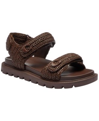 COACH - Women's Brynn Raffia Round Toe Sandals