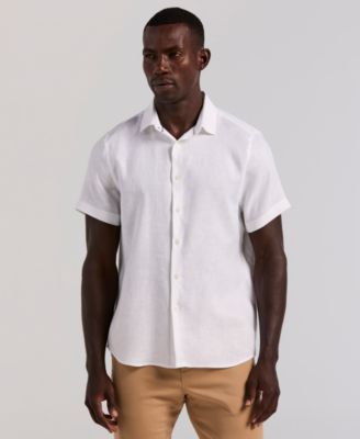 Perry Ellis - Men's Solid Linen Shirt