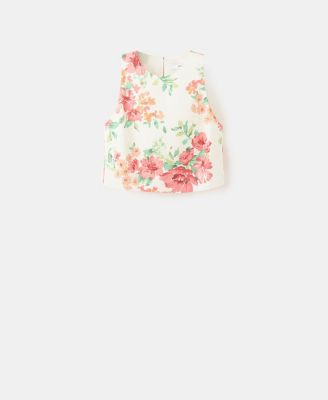 MANGO - Women's Printed Crop Top