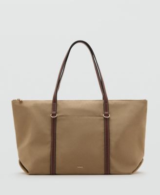 MANGO - Women's Double Handle Shopper Bag