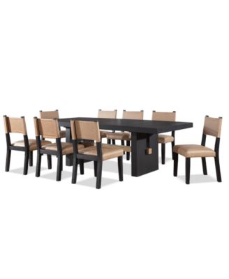 Furniture - Macai 9-Pc. Set (Rectangular Table + 8 Side Chairs)