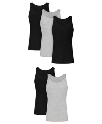 Hanes - Men's Ultimate Crewneck Tank Undershirt, 5-Pack
