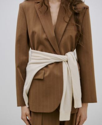 MANGO - Women's Pinstripe Suit Blazer