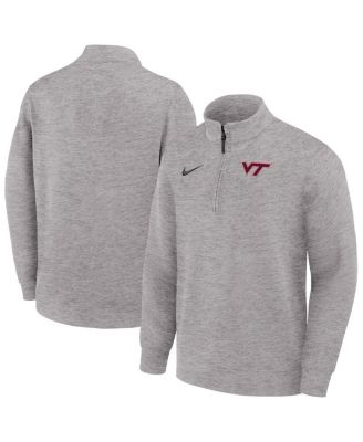 Nike - Men's Gray Virginia Tech Hokies Coaches Dri-FIT Half-Zip