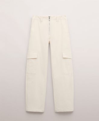MANGO - Women's Mid-Rise Pockets Cargo Pants