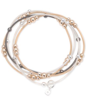 Nine West - Tri-Tone 5-Pc. Set Beaded Stretch Bracelets