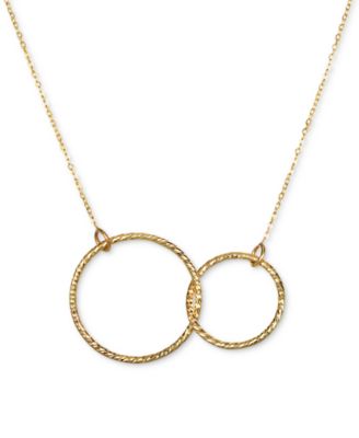 Macy's - Interlocking Circle Pendant Necklace in 10k Gold