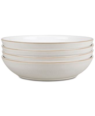 Natural Canvas Pasta Bowls, Set of 4 image