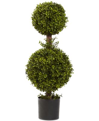 Nearly Natural - 35" Double Boxwood Topiary