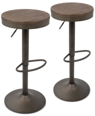 Lumisource - Dakota Bar Stool (Set of 2), Quick Ship