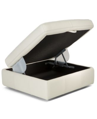 Furniture - Julius II Leather Storage Ottoman