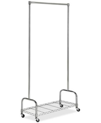 Safavieh - Christian Chrome Wire Single Rod Clothes Rack, Quick Ship