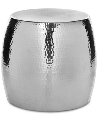 Safavieh - Odin Round Hammered Stool, Quick Ship