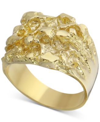 Macy's - Men's Nugget Ring in 10k Gold