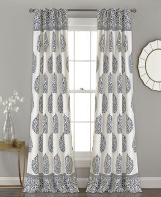 Lush Décor - Teardrop Leaf 52" x 95" Curtain Set