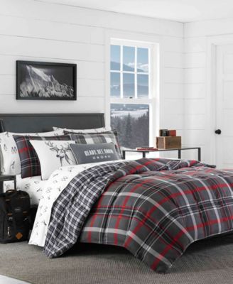 Eddie Bauer - Willow Plaid Dark Grey Comforter Set, King
