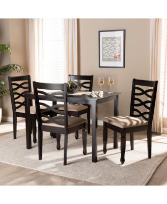 Baxton Studio - Lanier 5pc Dining Set, Quick Ship