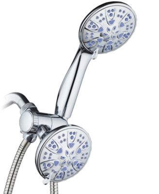 Aquadance - Antimicrobial/Anti-Clog High-Pressure 30-setting Dual Head Combination Shower